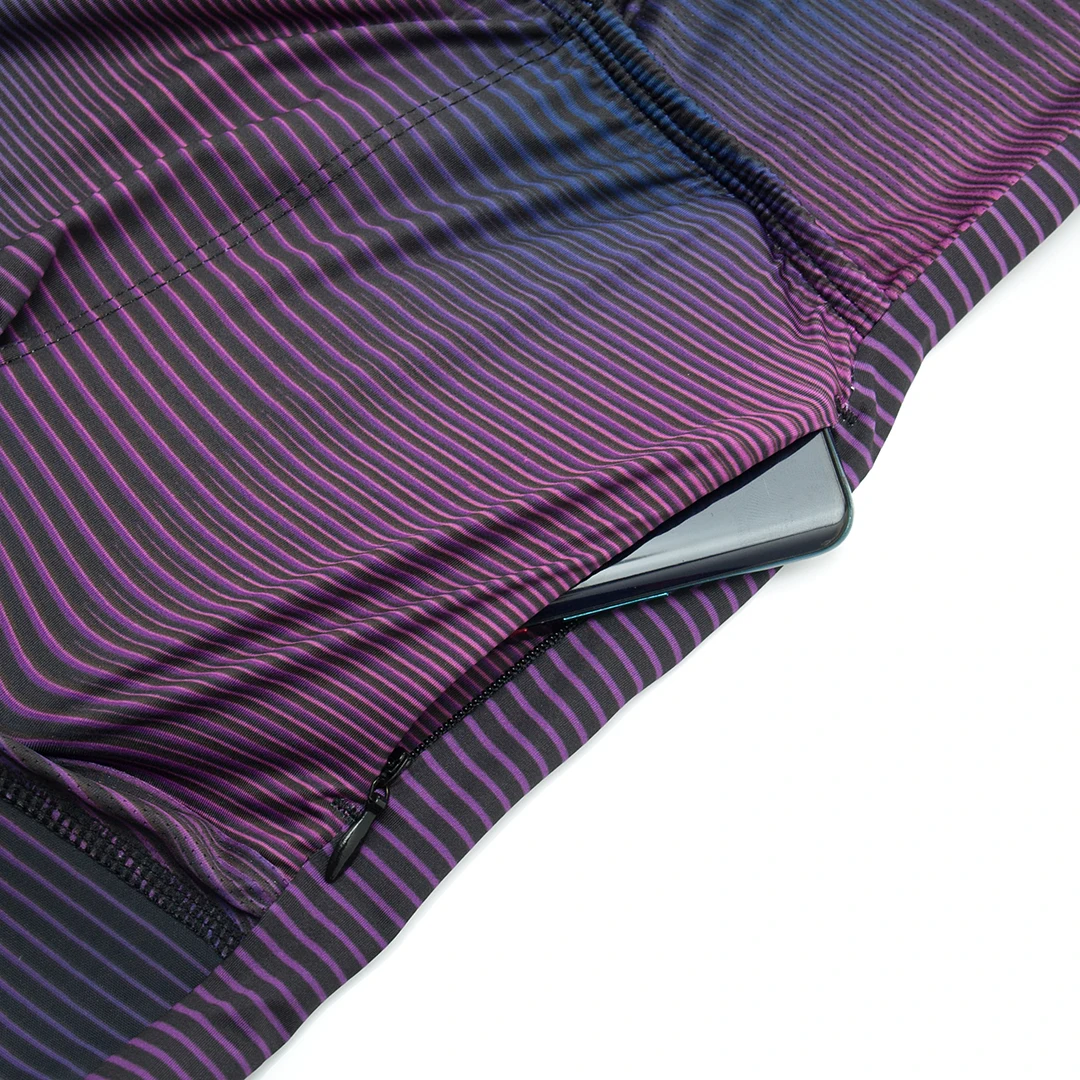 YKYWBIKE Women Cycling Short Sleeve Cycling Jersey Seamless Process Flyweight Pro Fit Dazzling Purple Color 4