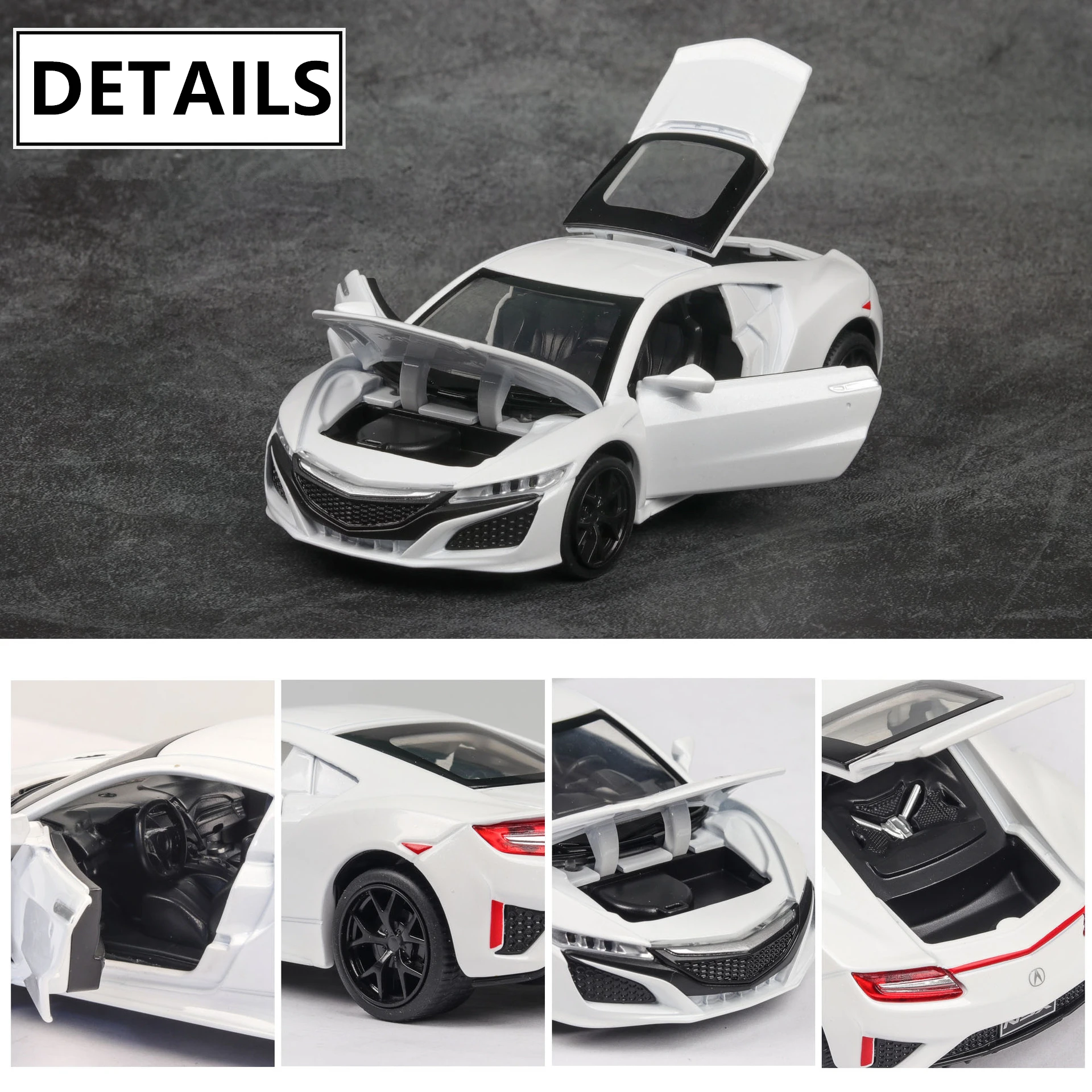 1:32 Honda Acura nsx звук и светильник дверь открытый сплав детская игрушка модель автомобиля коллекция подарок Выдвижной Автомобиль