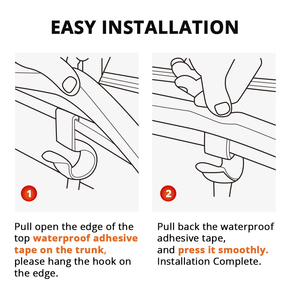 Partol 2 шт./упак. багажник автомобиля зонта кронштейн крепления зажимы для автомобильного багажника органайзер для зонта крепежных крючка для путешествий