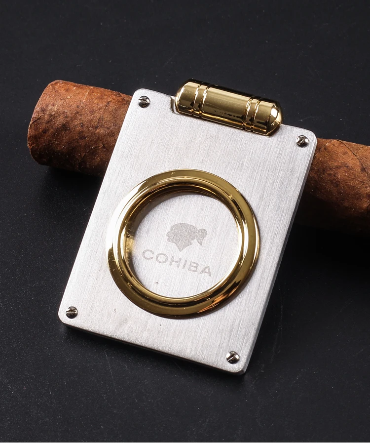 1 шт. квадратный сигары резак с одним лезвием покрытием карманные гаджеты Zigarre резак нож кубинские сигары ножницы аксессуары для сигар