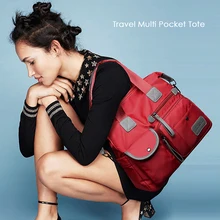 Женская нейлоновая Многофункциональная Сумка водонепроницаемая сумка-мессенджер для путешествий с несколькими карманами большая емкость с плечевым ремнем сумка с короткими ручками для путешествий