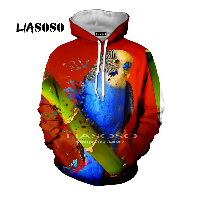 Liasoso, новинка, Мужская и Женская толстовка с животным, 3D принт, попугай, толстовка с принтом, Повседневная Уличная одежда, Camisetas Hombre, модные топы - Цвет: Лаванда