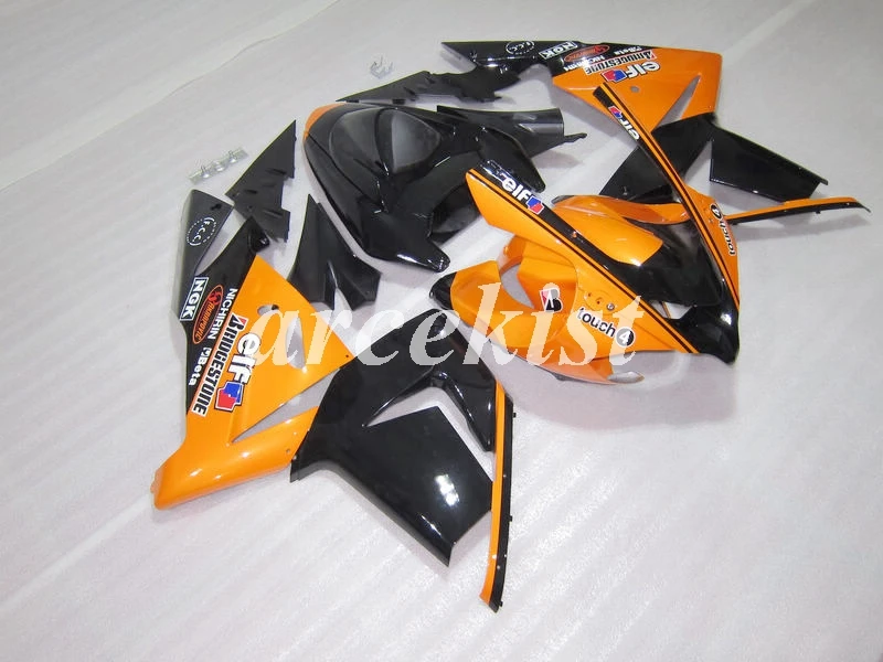 Топ ABS Обтекатели комплект подходит для kawasaki Ninja ZX-10R ZX10R 2004 2005 04 05 10R Кузов Набор на заказ черный оранжевый