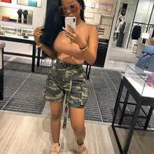 VAZN высокое качество возраст снижение повседневные женские короткие брюки Джокер простые обтягивающие уличные камуфляжные Короткие штаны LSD8329