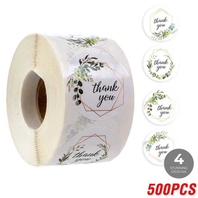 100-500pcs Thank You Sticker Envelope Seal Scrapbook Sticker Pink Heart Cute Round Sticker Stationery Label Stickers YH81-500pcs