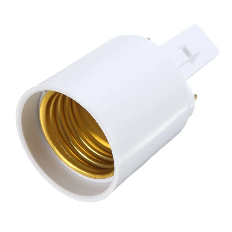 1x GX23 to E27 Socket Base LED Halogen CFL Light Bulb Lamp Adapter Holder White 