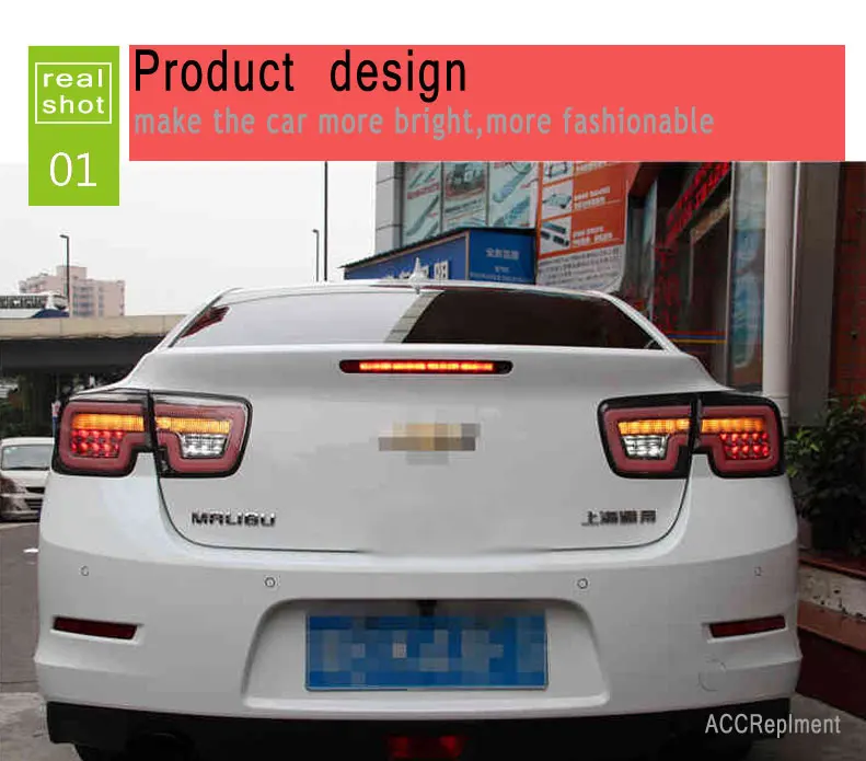 4 шт. автомобильный стайлинг для Chevrolet Malibu задний светильник s 2011- для Malibu светодиодный задний фонарь+ сигнал поворота+ тормоз+ задний светодиодный светильник