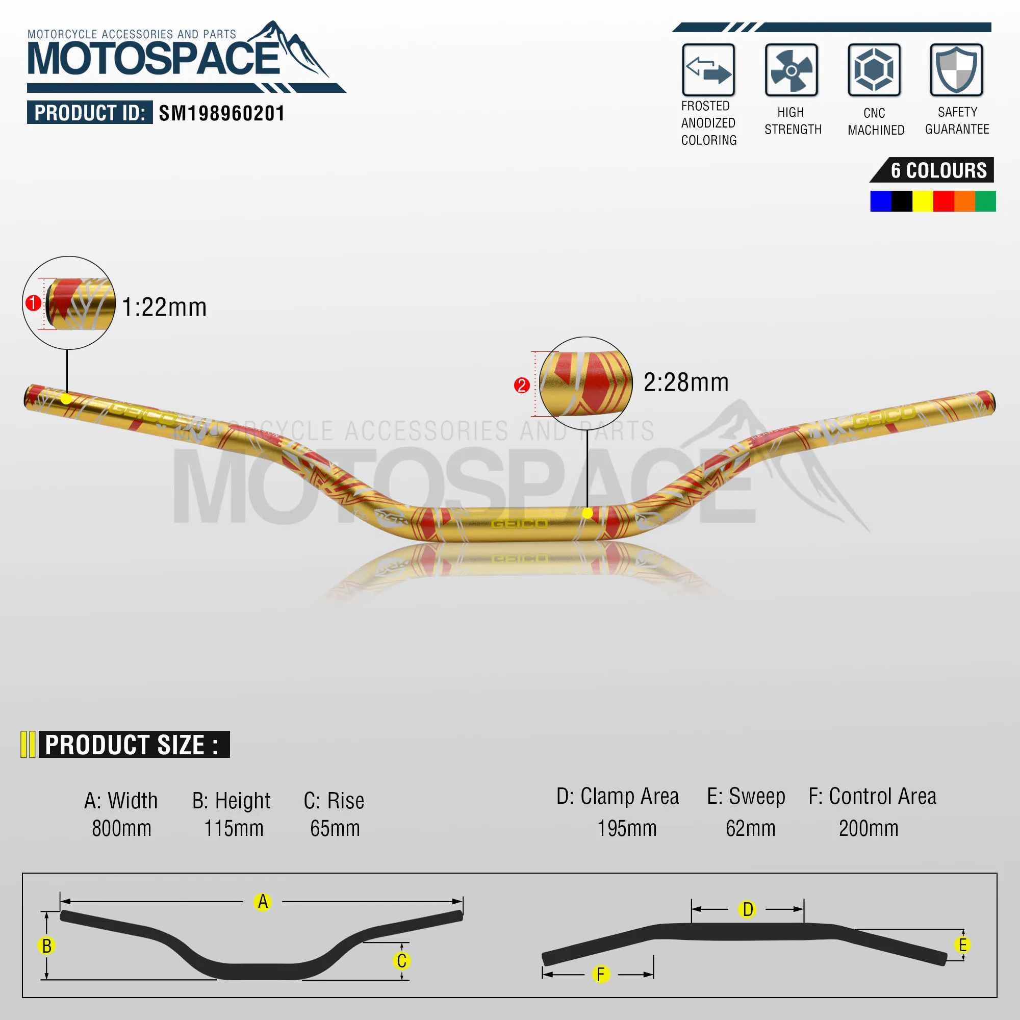 Серый алюминиевый 28 мм 1-1/" Руль для moto rcycle moto MX CR CRF CRM XR YZ YZF WR WRF DR DRX RM rmz EX 85 125 200 250 400 650