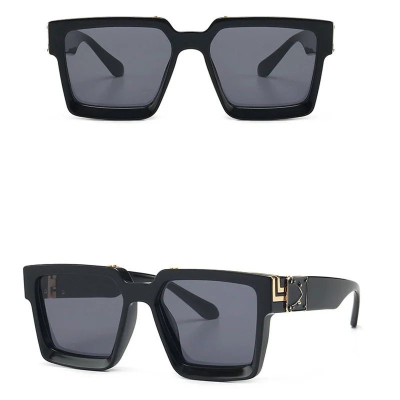 Retro Square Sunglasses For Women Fashion Oversized Shades Sun Glasses Men UV400