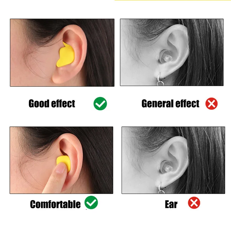 

60Pcs Moldable Anti-noise Ear Plugs Noise Reduction Soft Anti-snoring Sleeping Tool MF999