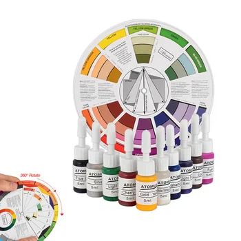 

1 Set Tattoo Pigment Color Wheel Tattoo Ink Paper Card Supplies for Beginners