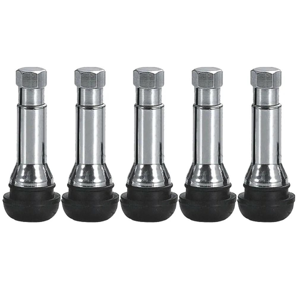 

5pcs Black Rubber TR414 Snap-in Car Wheel Tyre Tubeless Tire Tyre Valve Stems Dust Caps Wheels Tires Parts Car Auto Accessories