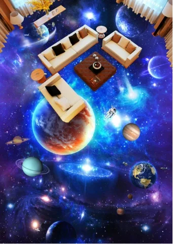 [Самоклеющиеся] 3D Planet 584846 фотообои настенные наклейки