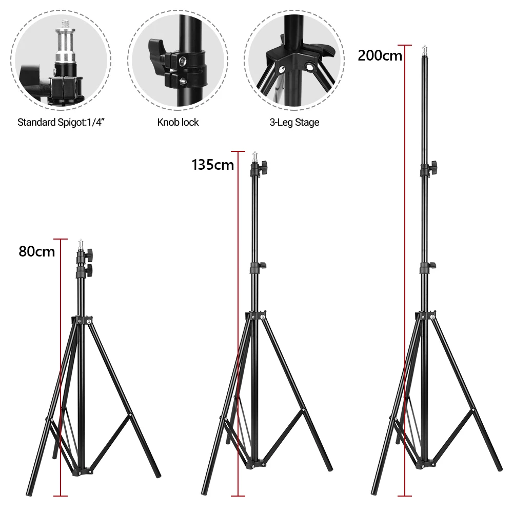 50x70CM Softbox Lighting Kit Photography Continuous Light Soft Box E27 4Lamp Holder 2m Light Stand Tripod For Photo Studio Vedio