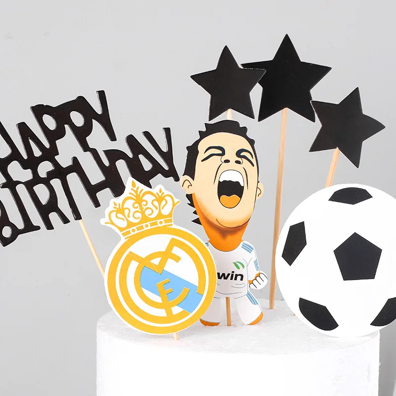 サッカーをテーマにした誕生日おめでとうバナー サッカーのテーマ カップケーキデコレーション 旗 子供の誕生日パーティー用品 Cake Decorating Supplies Aliexpress