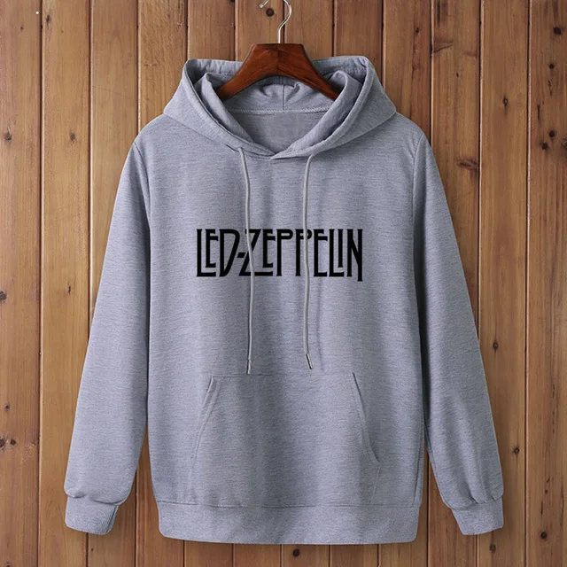 Light Grey-B Модный Led-свитшот Led Zeppelin одежда толстовка с капюшоном мужская осень зима хип-хоп с капюшоном - Цвет: Light Grey-B