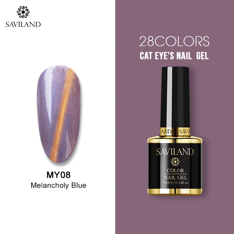 10ml MY08 SAVILAND Гель-лак для кошачьих глаз Хамелеон звездное небо Магнитный замачивающийся УФ светодиодный Гель-лак для ногтей Гель-лак сделай сам - Цвет: 10ml MY08