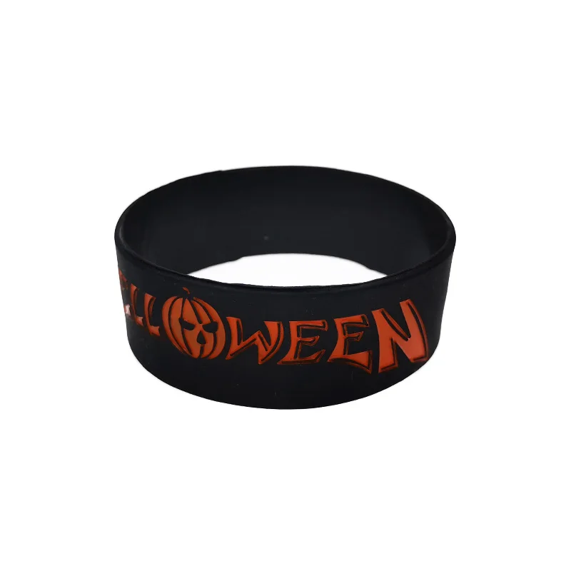 1 шт. Один Дюйм Широкий Hello Ween силиконовый браслет Музыкальный Браслет взрослый размер