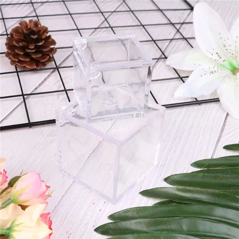 1 шт. коробка для обручального кольца пластиковая прозрачная ювелирных изделий