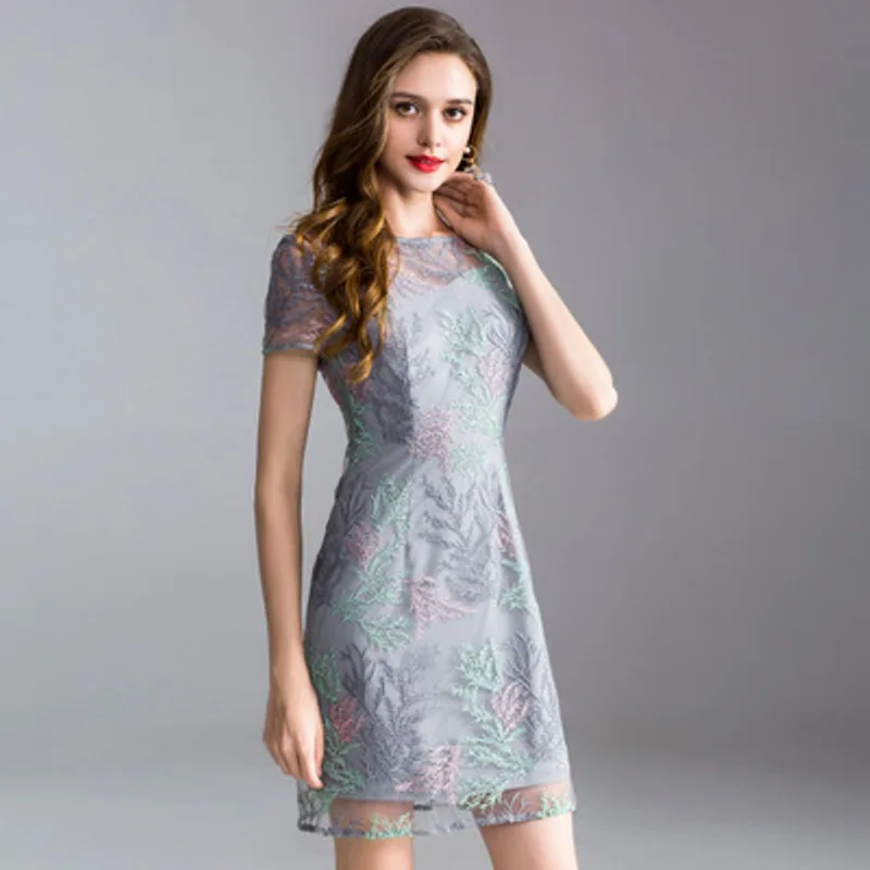 Посылка платья Высокое качество весенние кружевные вечерние платья XXXL модная трендовая женская одежда летнее платье для работы