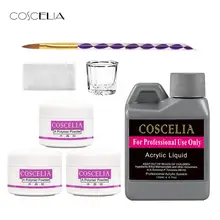 Conjunto de manicure kit de unhas de acrílico conjunto de ferramentas de arte do prego para o prego conjunto de ferramentas de cristal em pó de acrílico escova de unhas(China)