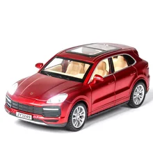 1/32 высокая имитация PorschX Cayenne игрушечный автомобиль сплав литой звук и светильник задняя модель игрушки для детей мальчик подарок детская игрушка