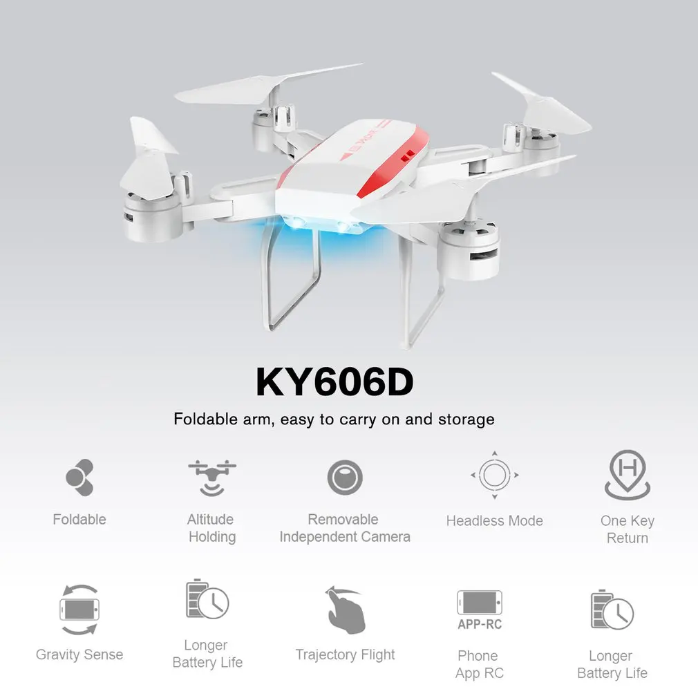 KY606D Радиоуправляемый Дрон 4K HD аэрофотосъемка 1080p FPV Самолет 20 минут полета давление воздуха Hover RC Вертолет VS KY601S Дрон