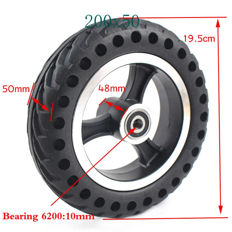 4 типа 200x50 8 дюймов Твердые TyreWith Ступицы Колеса Мобильность Скутер инвалидная коляска ступица подходит газовый скутер электрический скутер автомобиль - Цвет: 200x50 tire   C