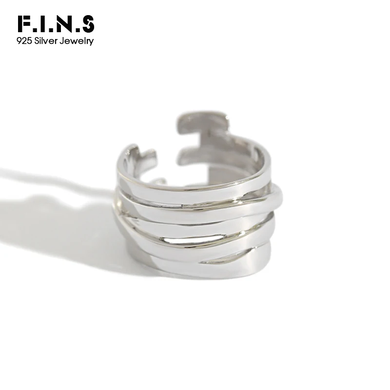 Женские многослойные Открытые Кольца F.I.N.S корейские широкие кольца из 100%