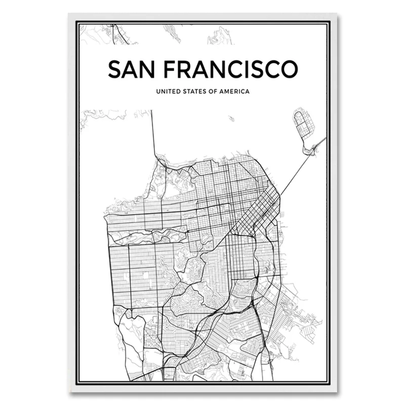 Black-and-White-World-City-Map-New-York-Tokyo-Paris-Wall-Art-Canvas-Poster-Prints-Nordic (3)