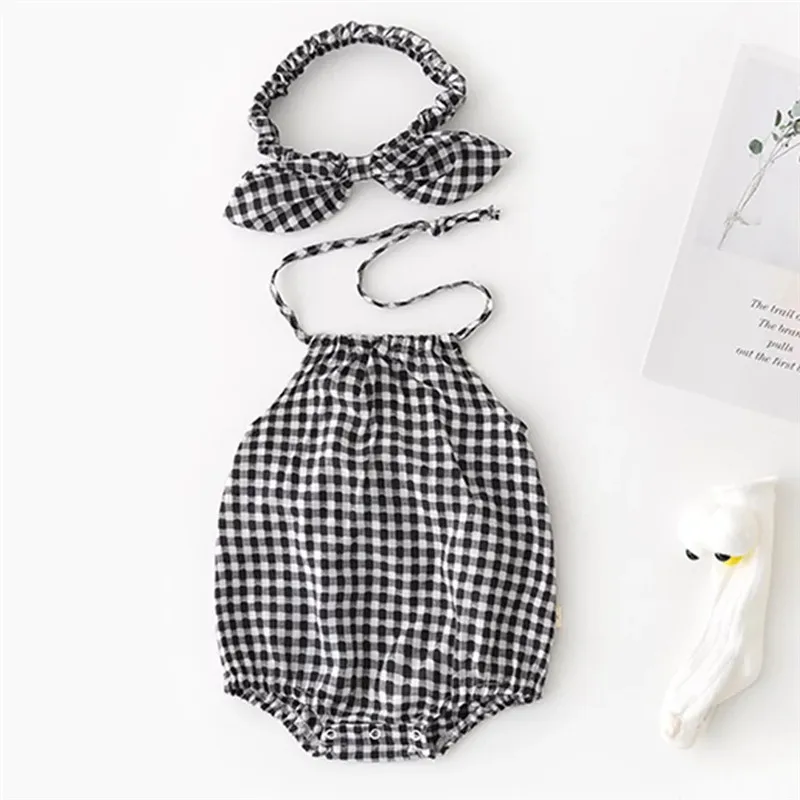 baby bodysuit 5 Боди с цветочным рисунком для маленьких девочек, комплект из 2 предметов, одежда для маленьких девочек Комбинезон, боди+ повязка на голову, Одежда для новорожденных, комплект летней одежды для детей от 0 до 24 месяцев - Цвет: baby bodysuit 5