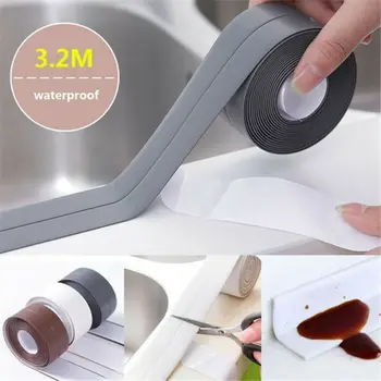 

Waterproof Mold Proof Adhesive Tape Durable Use 1Roll PVC Kitchen Bathroom Wall Sealing Tape Corner Line Seal Strip Gadgets