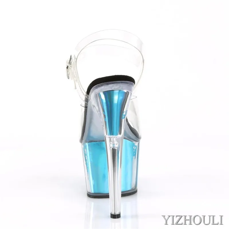 High heels for fashion shows, with stiletto heels of 15cm, party dresses with large sexy crystal sandals