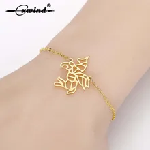 Cxwind браслеты с изображением единорога из нержавеющей стали для девочек, Женская манжета, подарки, ювелирная цепочка, браслет с единорогом, аксессуары