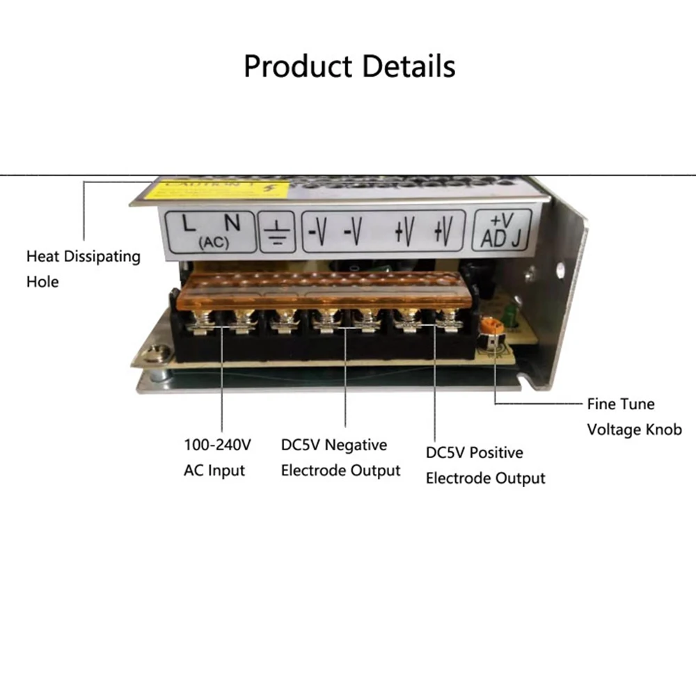 5V блок питания светодиодной ленты трансформаторы драйвер для WS2812B WS2801 SK6812 SK9822 APA102 Светодиодные ленты светильник