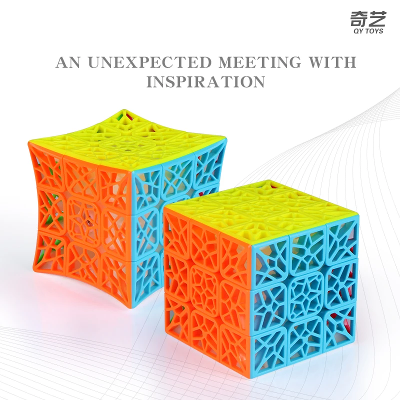 QiYi DNA вогнутый кубик 3x3x3 профессиональный 5,7 см полый скоростной для магических кубиков-пазлов Neo Cubo Magico для детские образовательные игрушки
