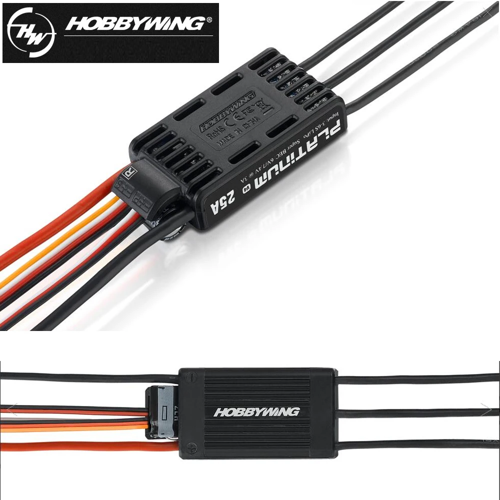 

1pcs Hobbywing Platinum 25A V4 3-6S ESC/40A V4 3-4S ESC Brushless Electronic Speed controller for RC Drone Heli FPV Multi-Rotor