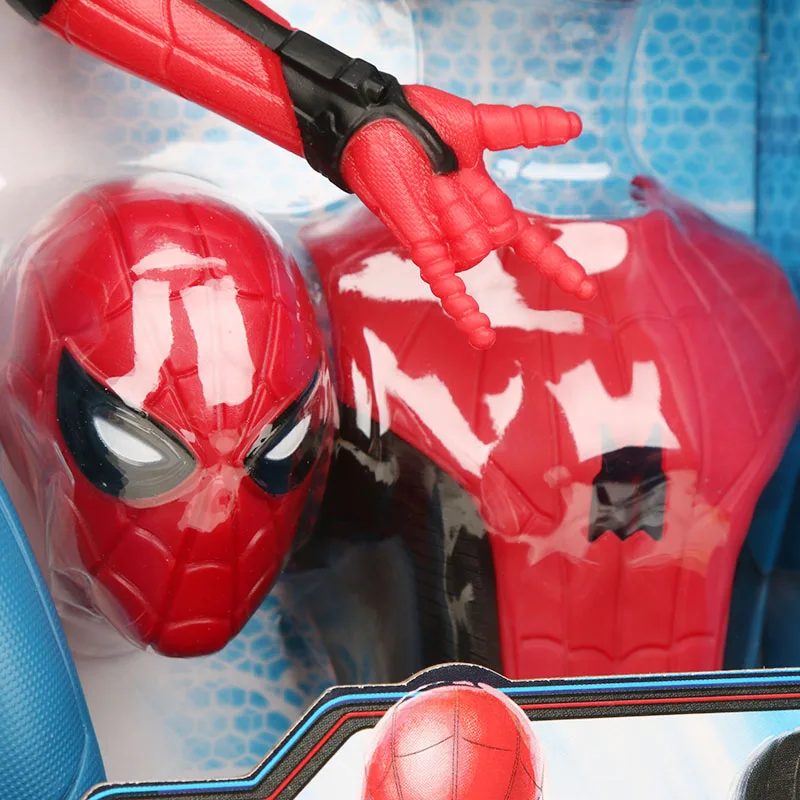 33 см игрушки Marvel электронные Мстители Человек-паук далеко от дома ПВХ фигурка 3 в 1 веб-снаряжение Человек-паук Коллекционная модель куклы