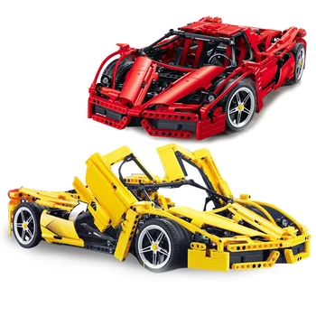 

New 3382 Technic Racing Car Enzo 1:10 Building Blocks Bela 9186 8653 Racer Model Brick Toys For Children