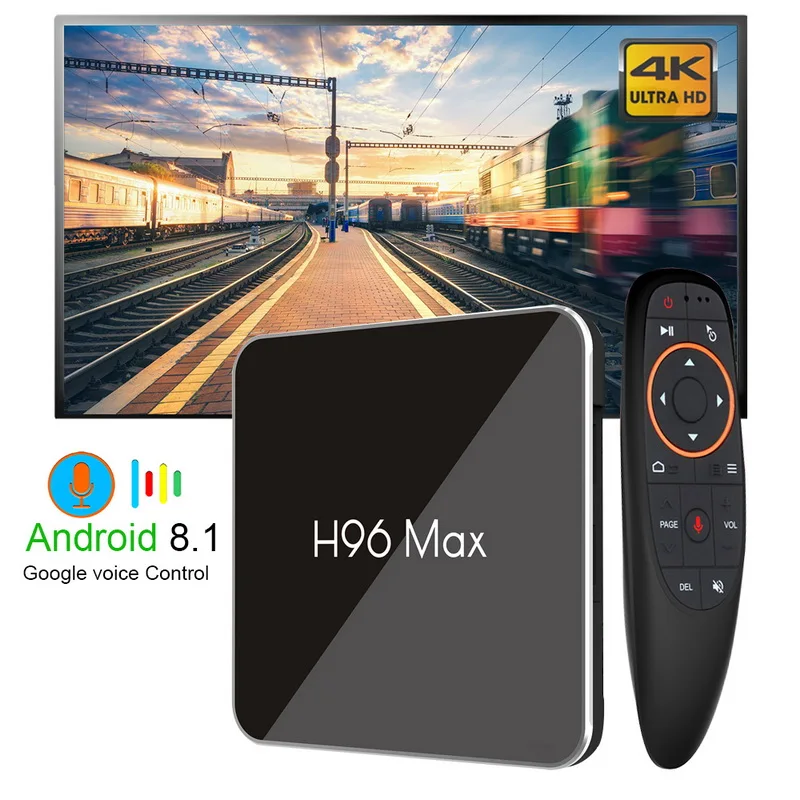 H96 Max X2 4K Smart tv Box Android 8,1 2 ГБ/4 ГБ DDR4 ram 16 Гб/32 ГБ/64 ГБ rom Портативный S905X2 1080P H.265 tv Box Поддержка