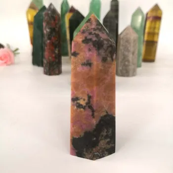 

Wholesale Natural Rhodonite Quartz Tower Hand Polished High Quality Healing Crystal Health Happiness For Gift & Home Decor XMF