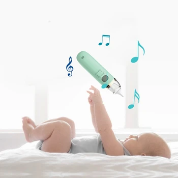 

FBIL-Baby Nasal Inhaler Battery Operated Nasal Vacuum Cleaner Strong Inhalation, LCD Screen, Music, Safety and Hygiene, Suitable