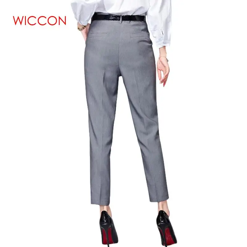 Формальные женские брюки с высокой талией и карманом OL Стиль рабочие 2020 весна