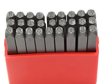 

3/16"(5mm) Steel Uppercase Letter Ball Pein Hammer Hand Reverse Punch Metal Stamp Set for Mold Jewel Making Die