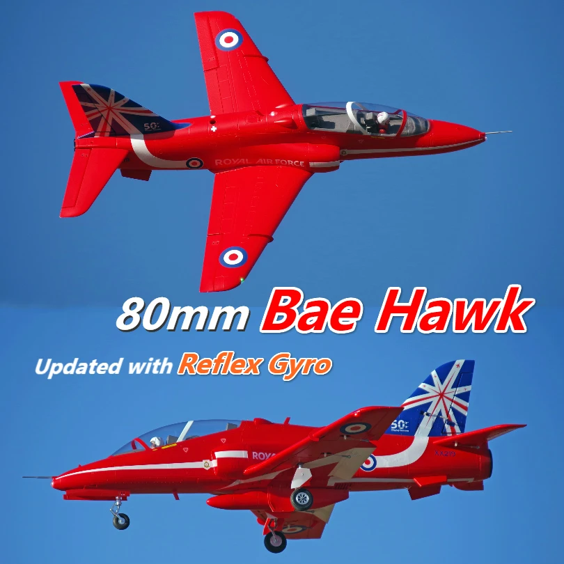Fms 80Mm Bae Hawk Red Arrow Ventilatore Canalizzato Edf Jet 6S 6Ch Con Alette Retrattili Pnp Rc Modello Di Aereo Hobby Aereo Avion