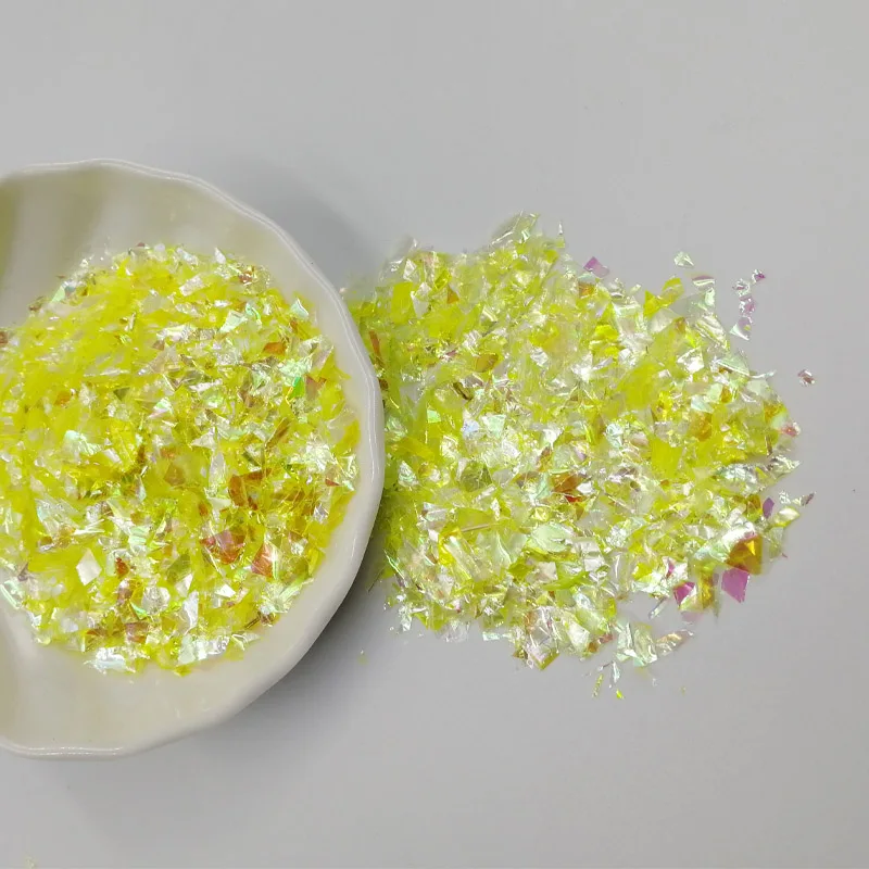 Yellow 10/20g нерегулярные изоляционная бумага блесток DIY Блестки для ногтей красочные пайетками; Блестящие Блестки для нейл Арта(искусство украшения ногтей) для 3D украшение для ногтей - Цвет: Yellow
