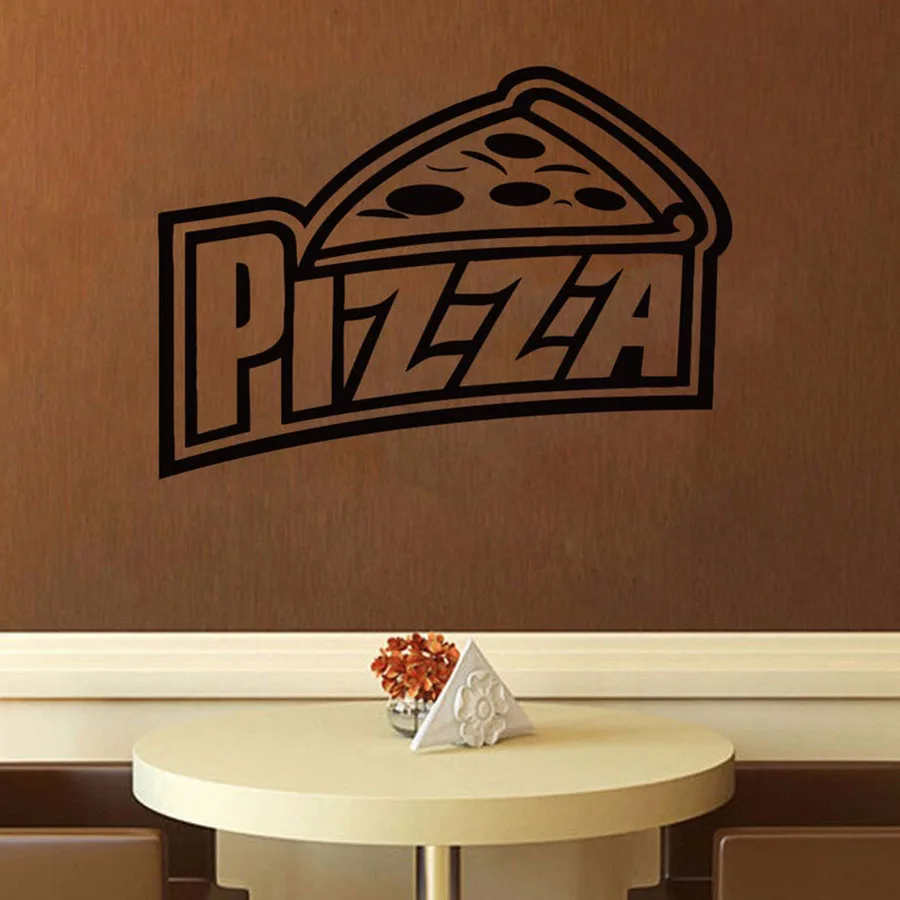 Pizza Wall Decal Window Door Sticker Italy Food Italian Cuisine Western Restaurant Interior Decor Vinyl Decals S948 | Дом и сад