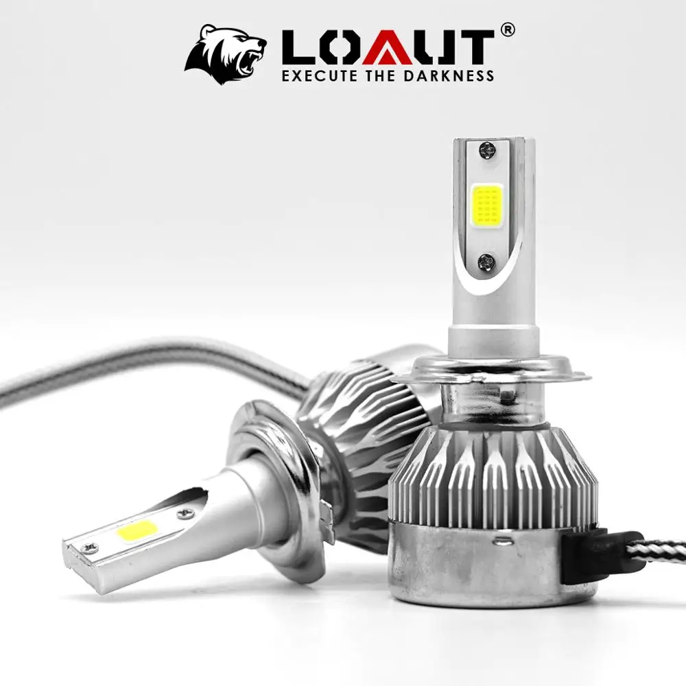 LOAUT H13 Автомобильные фары H4 светодиодные противотуманные фары h1 лампы 9006 HB4 6000lm 30 Вт 6000 К Встроенный привод 12 В 24 В для Nissan
