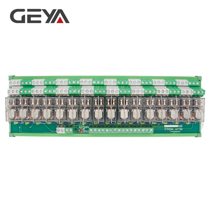 GEYA 2NG2R 16 каналов Omron релейный модуль с plc разъемом 2NO 2NC 12VDC 24VDC DPDT реле сменный