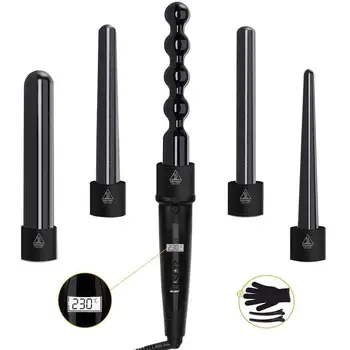 

LCD Liquid Crystal Display 5 In 1 Change Tube Hair Curler Multi-function Hair Curler Portfolio Tools